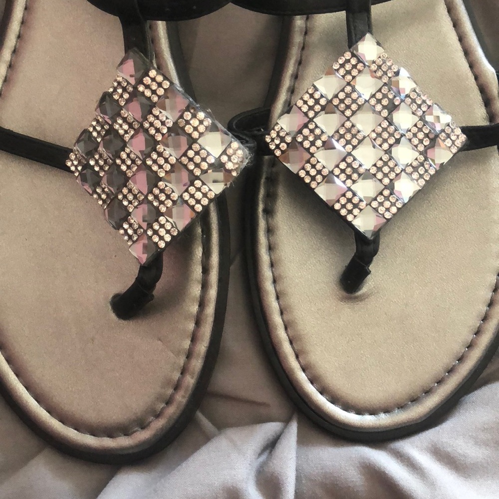Black fancy flats from Andrew Geller